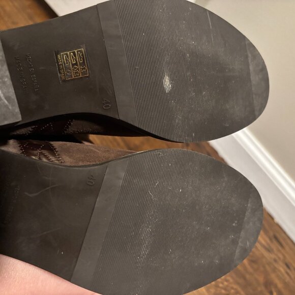 Brown leather boots SZ: 40 / US 9 Made in Spain - Picture 15 of 16